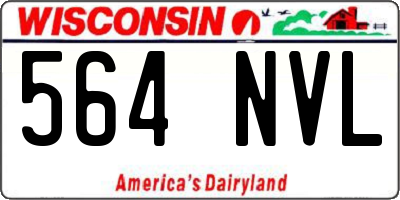 WI license plate 564NVL