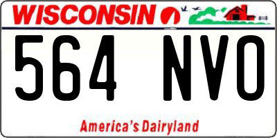 WI license plate 564NVO