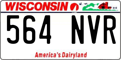 WI license plate 564NVR