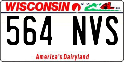 WI license plate 564NVS