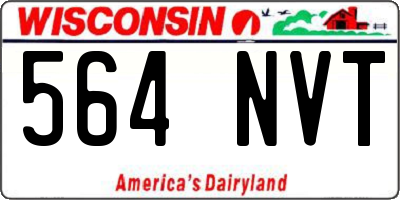 WI license plate 564NVT