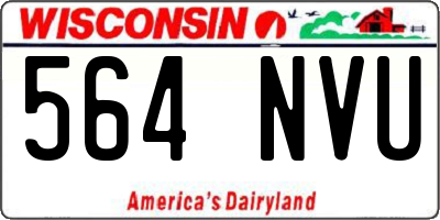 WI license plate 564NVU