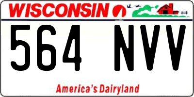 WI license plate 564NVV