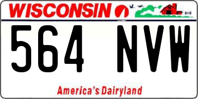 WI license plate 564NVW