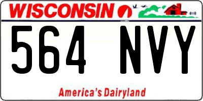 WI license plate 564NVY