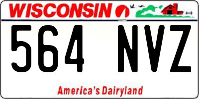 WI license plate 564NVZ