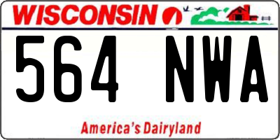 WI license plate 564NWA