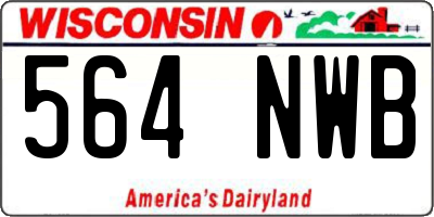WI license plate 564NWB