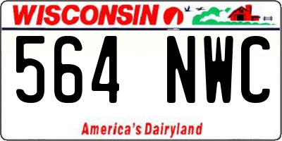 WI license plate 564NWC