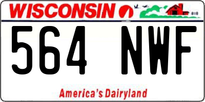 WI license plate 564NWF