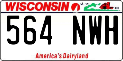 WI license plate 564NWH