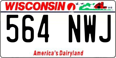 WI license plate 564NWJ