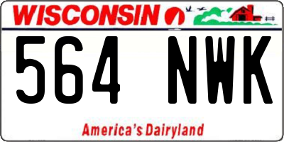 WI license plate 564NWK