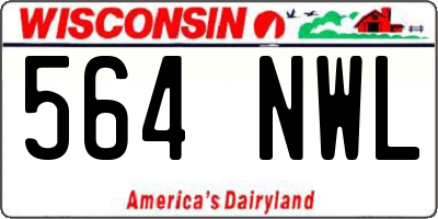 WI license plate 564NWL
