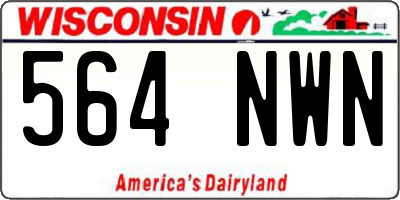 WI license plate 564NWN