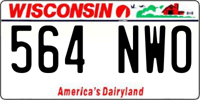 WI license plate 564NWO