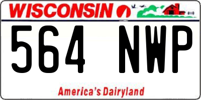 WI license plate 564NWP