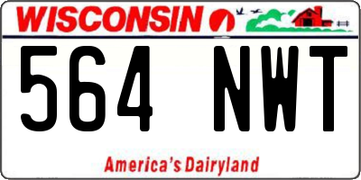 WI license plate 564NWT