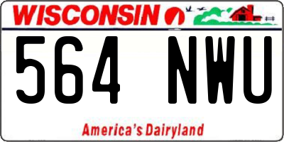 WI license plate 564NWU