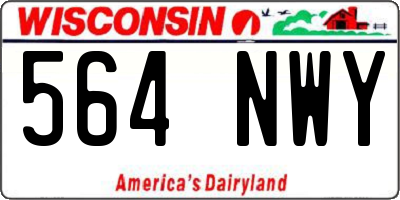 WI license plate 564NWY