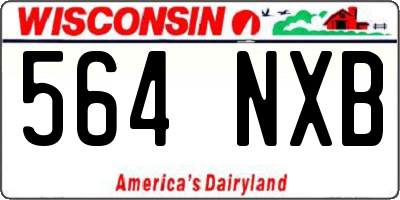 WI license plate 564NXB