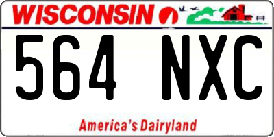 WI license plate 564NXC