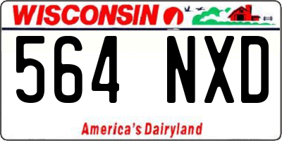 WI license plate 564NXD