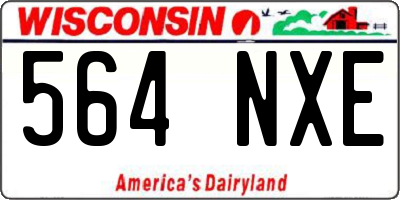 WI license plate 564NXE