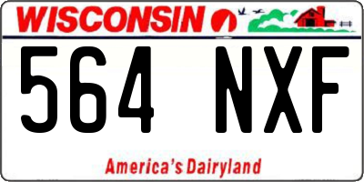WI license plate 564NXF