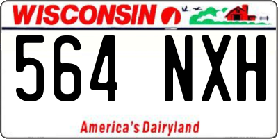 WI license plate 564NXH