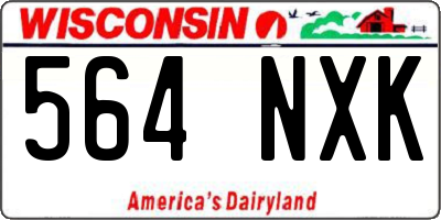 WI license plate 564NXK