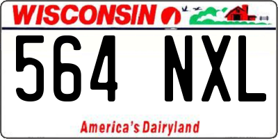 WI license plate 564NXL