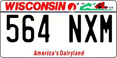 WI license plate 564NXM