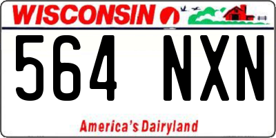 WI license plate 564NXN