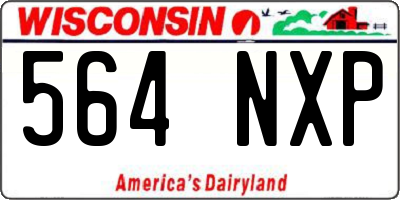 WI license plate 564NXP