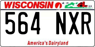 WI license plate 564NXR