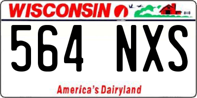 WI license plate 564NXS