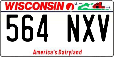 WI license plate 564NXV