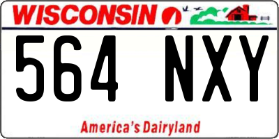 WI license plate 564NXY