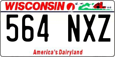 WI license plate 564NXZ