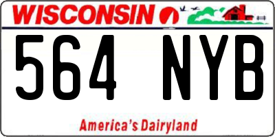 WI license plate 564NYB