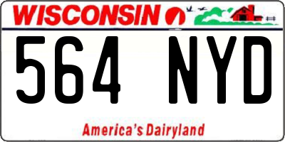 WI license plate 564NYD