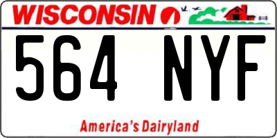 WI license plate 564NYF
