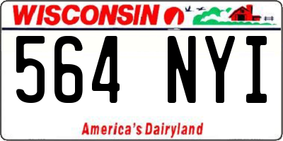 WI license plate 564NYI