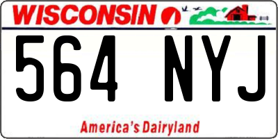 WI license plate 564NYJ