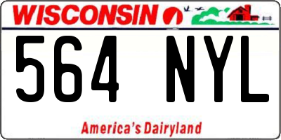 WI license plate 564NYL