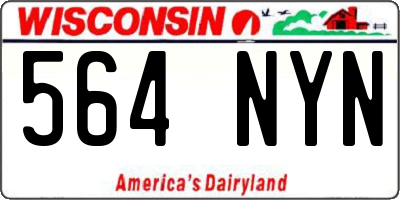 WI license plate 564NYN