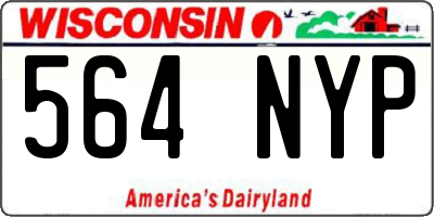 WI license plate 564NYP