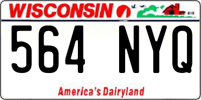 WI license plate 564NYQ
