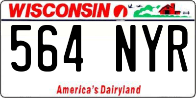 WI license plate 564NYR